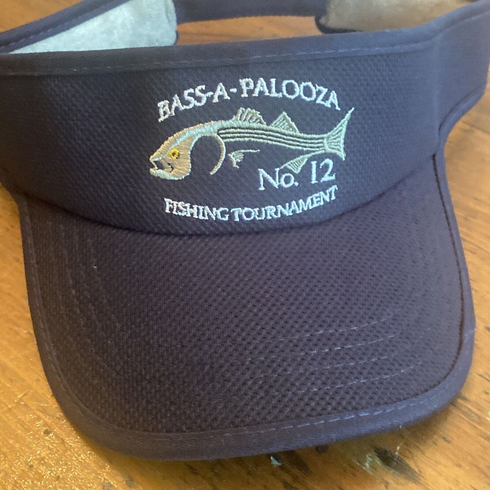 Bass-A-Palooza Fishing Tournament #12 Visor Hat USA Flag Long Island Sound CT‎ - Picture 3 of 8